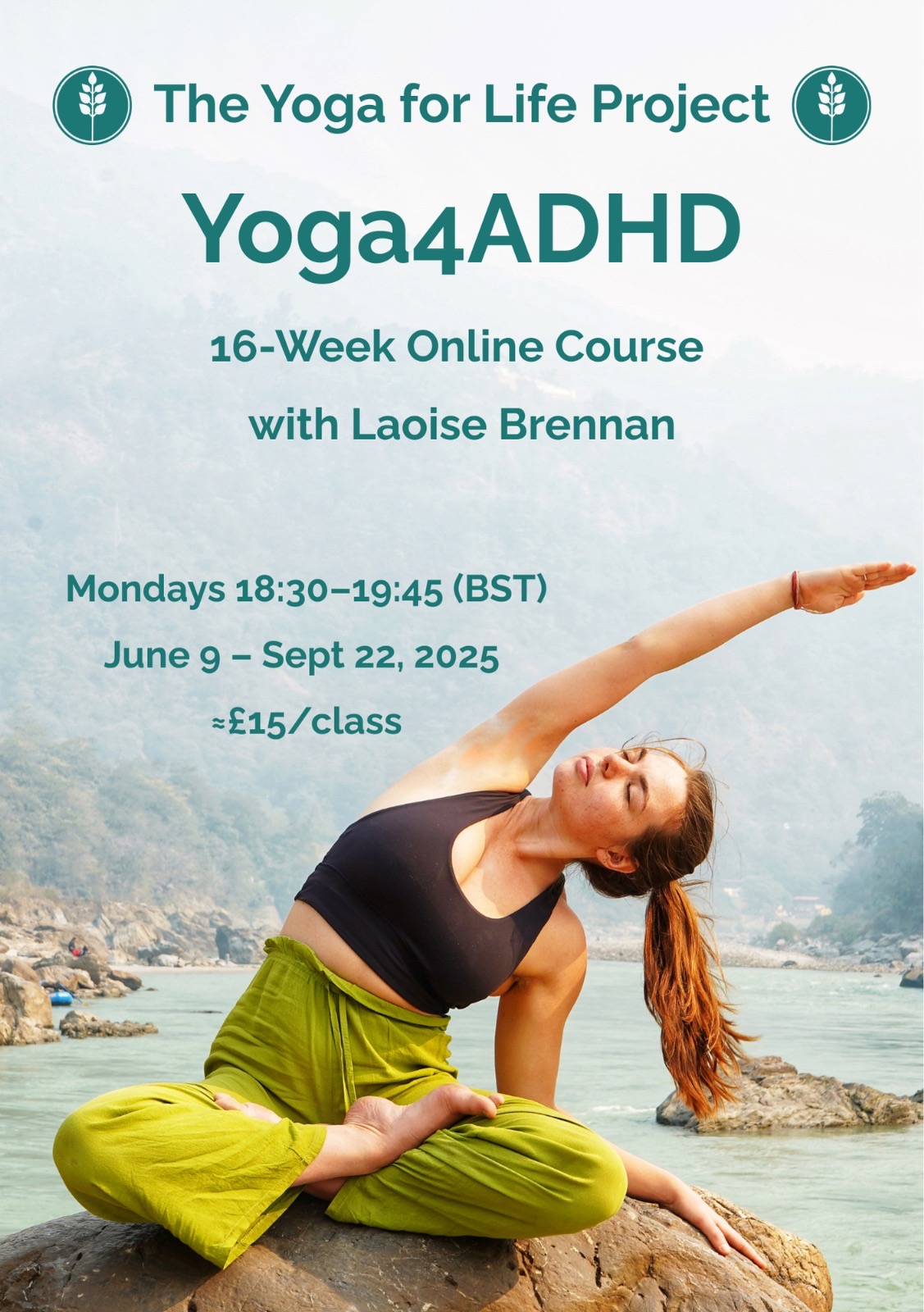 Yoga4ADHD - 16 week online course starting 9th June 2025 at 18:30 (British Summer Time)